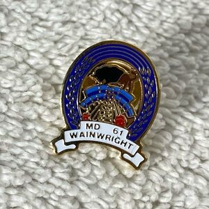 5/$35 Vintage MD 61 Wainwright Alberta Enamel Souvenir Pin